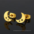 Factory wholesale star shape high grade customized classic unisex 18k gold plated stud earrings